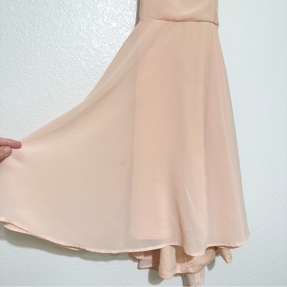 Lulus Good Deeds Blush Pink Lace-Up Dress Size S - Picture 4 of 9